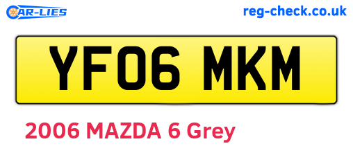 YF06MKM are the vehicle registration plates.