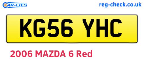 KG56YHC are the vehicle registration plates.