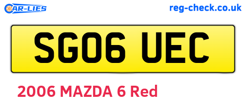 SG06UEC are the vehicle registration plates.