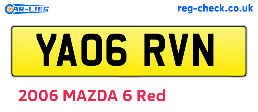 YA06RVN are the vehicle registration plates.