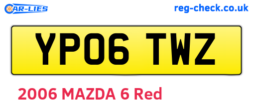 YP06TWZ are the vehicle registration plates.