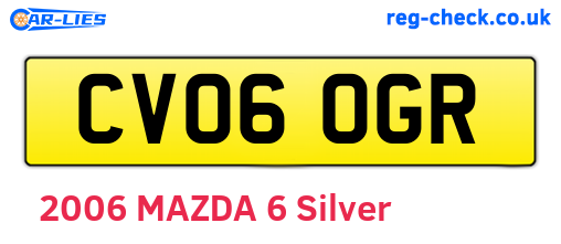 CV06OGR are the vehicle registration plates.