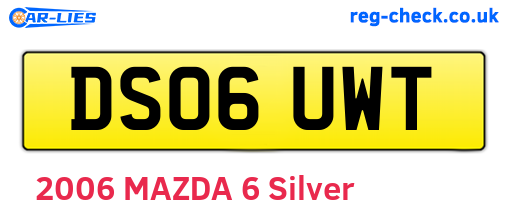 DS06UWT are the vehicle registration plates.