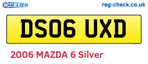 DS06UXD are the vehicle registration plates.