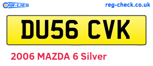 DU56CVK are the vehicle registration plates.