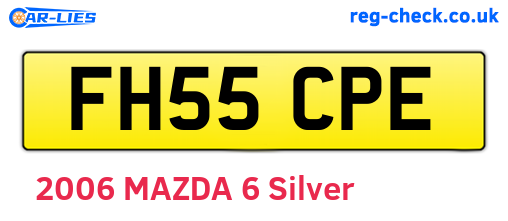 FH55CPE are the vehicle registration plates.
