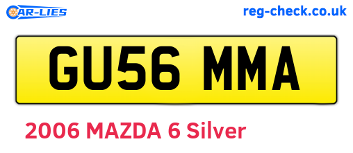 GU56MMA are the vehicle registration plates.