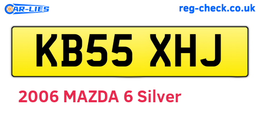 KB55XHJ are the vehicle registration plates.