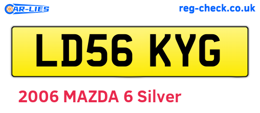 LD56KYG are the vehicle registration plates.