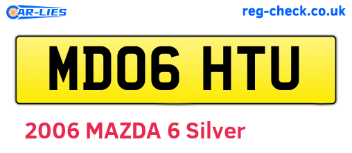 MD06HTU are the vehicle registration plates.