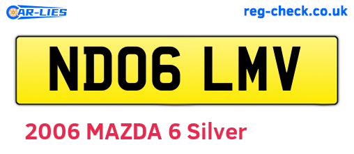 ND06LMV are the vehicle registration plates.