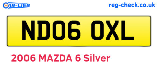 ND06OXL are the vehicle registration plates.