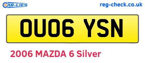 OU06YSN are the vehicle registration plates.