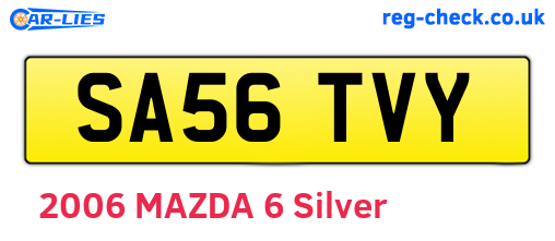 SA56TVY are the vehicle registration plates.