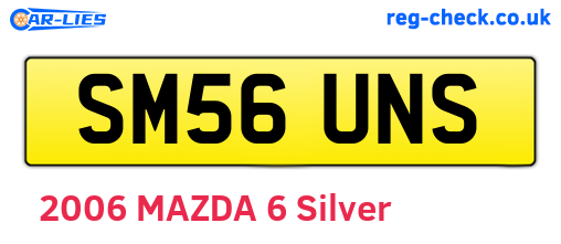 SM56UNS are the vehicle registration plates.