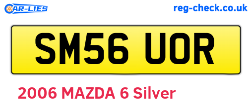 SM56UOR are the vehicle registration plates.
