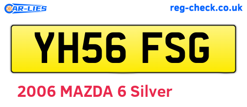 YH56FSG are the vehicle registration plates.