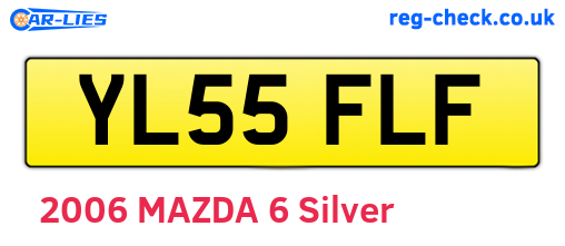 YL55FLF are the vehicle registration plates.