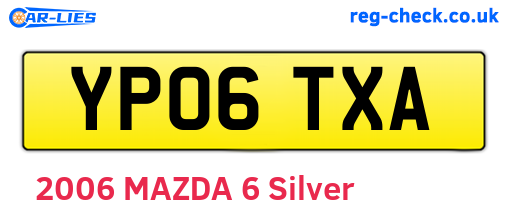 YP06TXA are the vehicle registration plates.