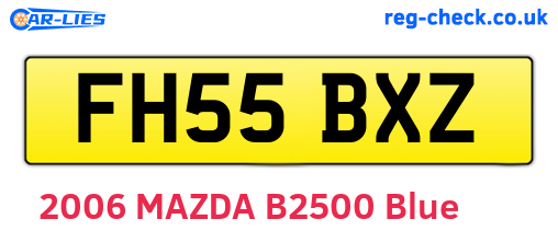 FH55BXZ are the vehicle registration plates.