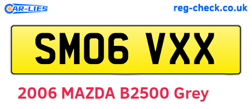 SM06VXX are the vehicle registration plates.