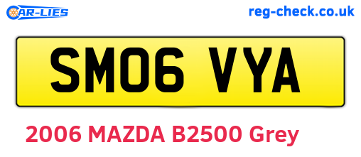 SM06VYA are the vehicle registration plates.
