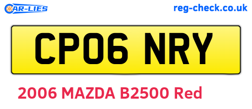 CP06NRY are the vehicle registration plates.