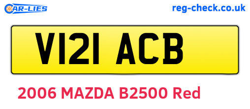 V121ACB are the vehicle registration plates.