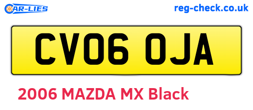 CV06OJA are the vehicle registration plates.
