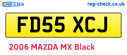 FD55XCJ are the vehicle registration plates.