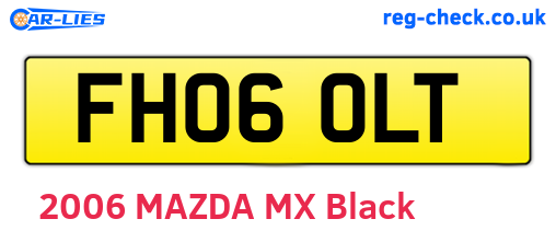 FH06OLT are the vehicle registration plates.