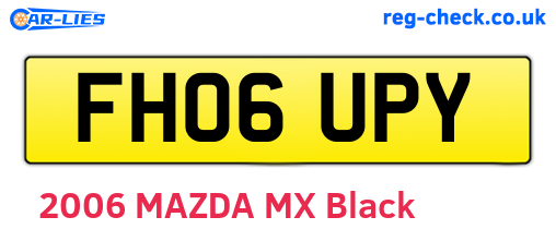 FH06UPY are the vehicle registration plates.