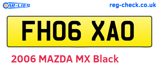 FH06XAO are the vehicle registration plates.