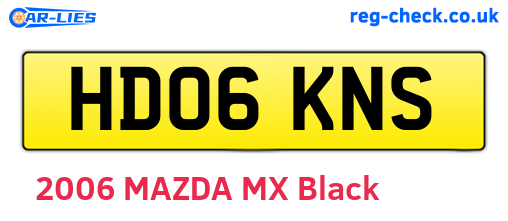 HD06KNS are the vehicle registration plates.