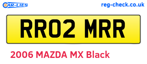 RR02MRR are the vehicle registration plates.