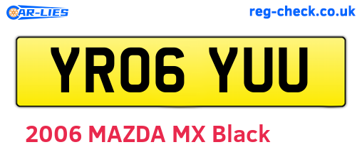 YR06YUU are the vehicle registration plates.