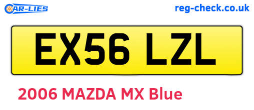 EX56LZL are the vehicle registration plates.