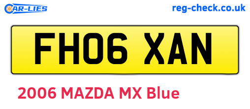 FH06XAN are the vehicle registration plates.