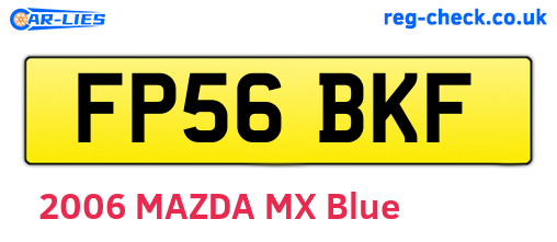 FP56BKF are the vehicle registration plates.