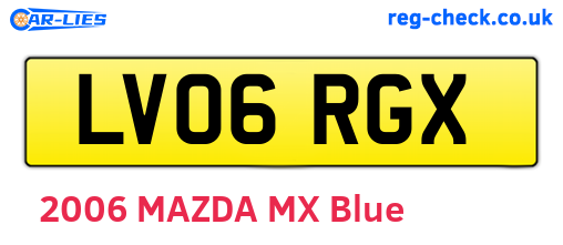 LV06RGX are the vehicle registration plates.