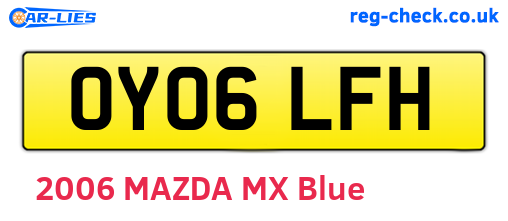OY06LFH are the vehicle registration plates.