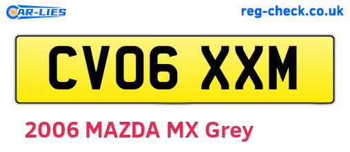 CV06XXM are the vehicle registration plates.
