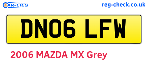 DN06LFW are the vehicle registration plates.