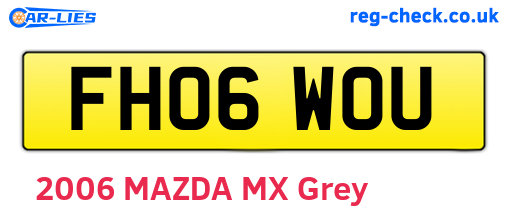 FH06WOU are the vehicle registration plates.