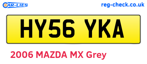 HY56YKA are the vehicle registration plates.