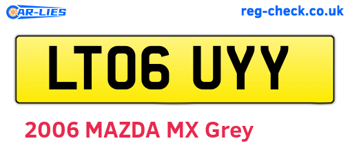 LT06UYY are the vehicle registration plates.