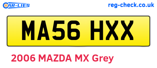 MA56HXX are the vehicle registration plates.
