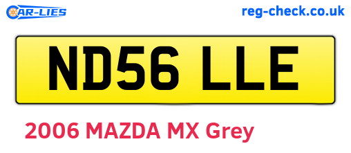 ND56LLE are the vehicle registration plates.