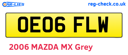 OE06FLW are the vehicle registration plates.