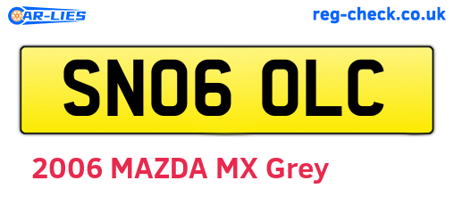 SN06OLC are the vehicle registration plates.